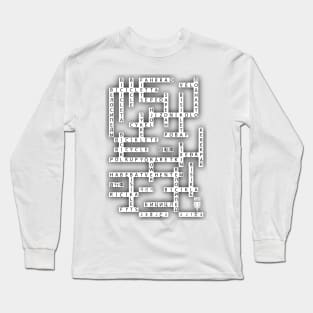 Bicycle Crossword Long Sleeve T-Shirt